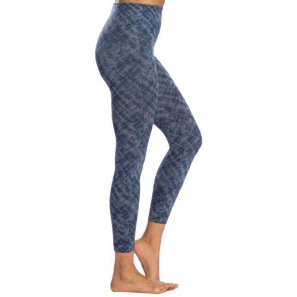 Spanx Look at Me Now Seamless Leggings In Indigo Watercolor Tie Dye size XL